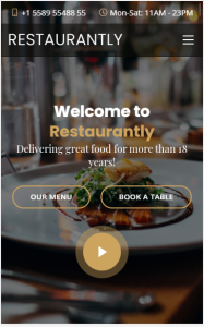 تمپلیت برای رستورات